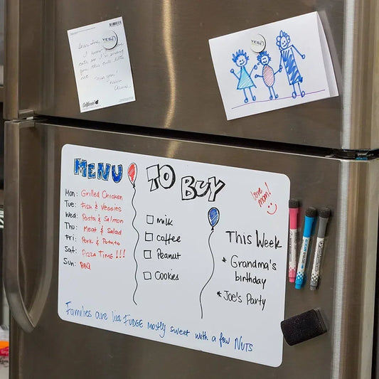 A3/A4 Magnetic Fridge Whiteboard – Dry Erase Memo Board Magnetic Whiteboard Oasis Select