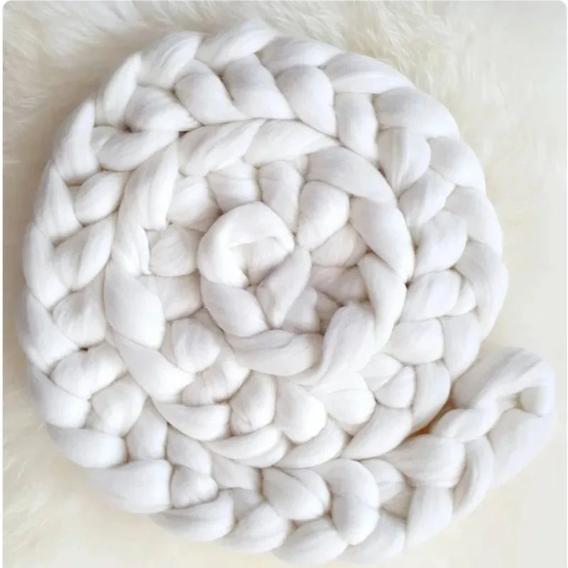 Chunky Merino Braid,2M Braid Basket Filler Newborn Photography Props Baby Accessories 신생아 사진 Newborn Acessórios Fotografia Baby Peaceful Pleasures Health and Wellness