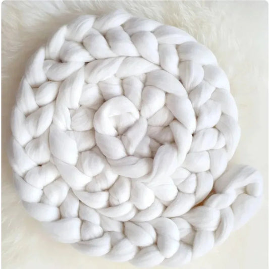 Chunky Merino Braid,2M Braid Basket Filler Newborn Photography Props Baby Accessories 신생아 사진 Newborn Acessórios Fotografia Baby Peaceful Pleasures Health and Wellness
