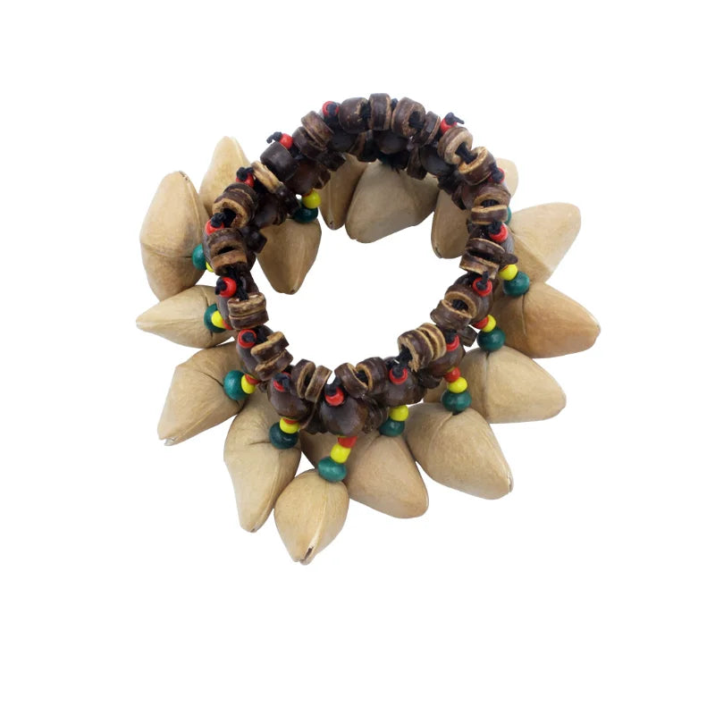 Handmade Nuts Shell Bracelet Handbell Djembe African Drum Conga