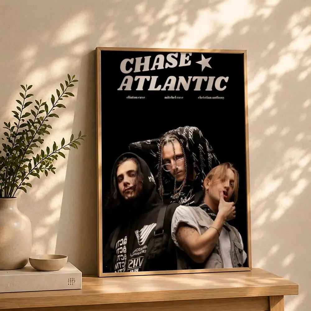 Band C-Chase AtlanticS Poster HD Self Adhesive Waterproof Wall Art Ideal for Home Office Dorm Bedroom Great Gift Peaceful Pleasures Health and Wellness White15 15X20cmNoframe