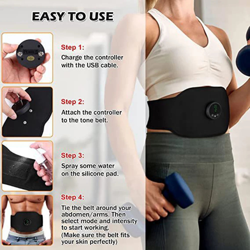 EMS AB Belt ABS Stimulator | Core Toning & Sculpting Set 3pcs