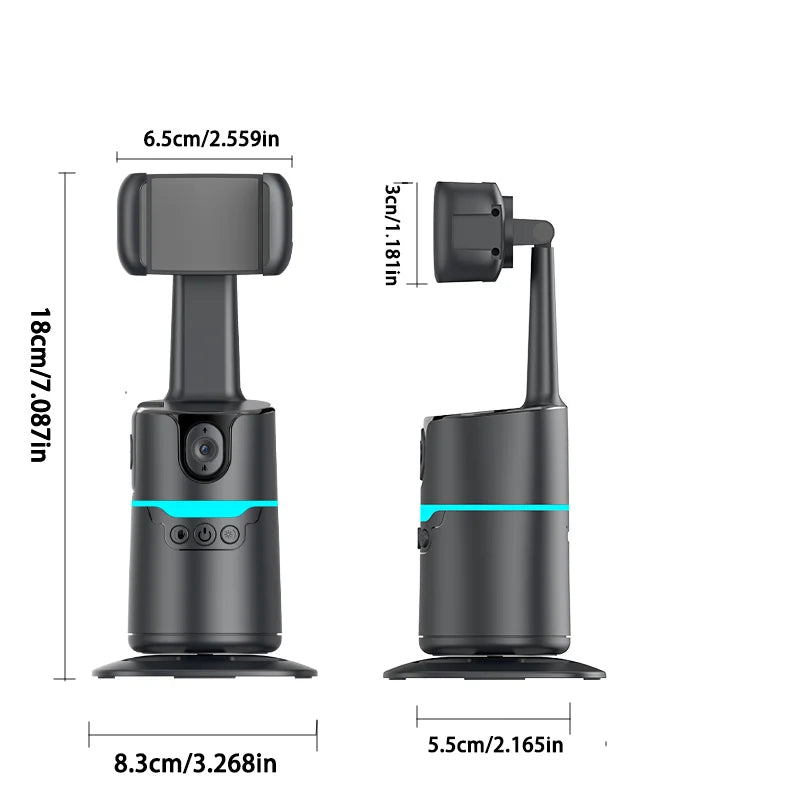 360° Auto Face Tracking Phone Holder | Smart Hands-Free Stand Peaceful Pleasures Health and Wellness Q14