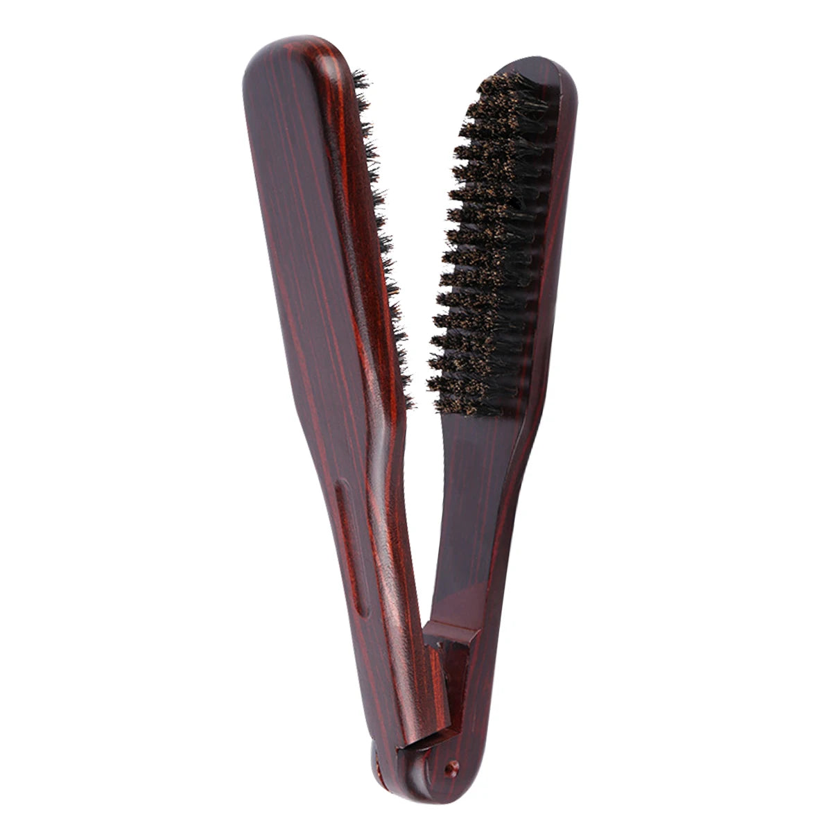 Wooden Hair Straightening Comb Hairdressing Comb, Practical Double Sided Brush Using with Dryer for Making Smoother Peaceful Pleasures Health and Wellness brown