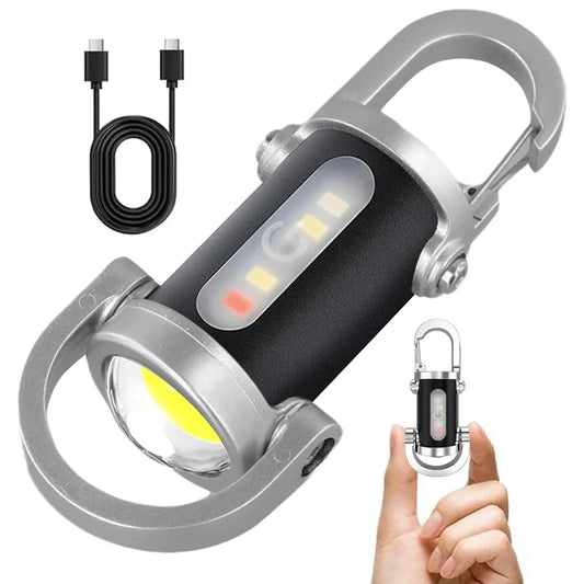 Mini COB LED Keychain Flashlight | USB-C Rechargeable, 6 Modes LED Keychain Flashlight Oasis Select