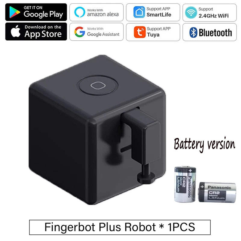 Tuya Finger Robot Zigbee/Bluetooth Fingerbot Plus CR2 battery version Robot Button Pusher Switch Bot Work With Smart Life App Peaceful Pleasures Health and Wellness A Bluetooth batteryB