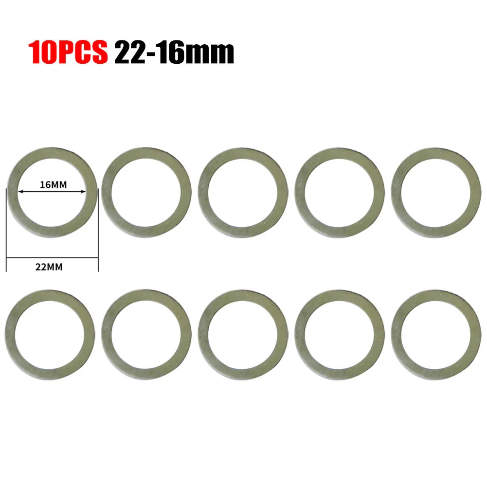 10pc Circular Saw Blade Reducing Rings Set 10–32mm Arbor
