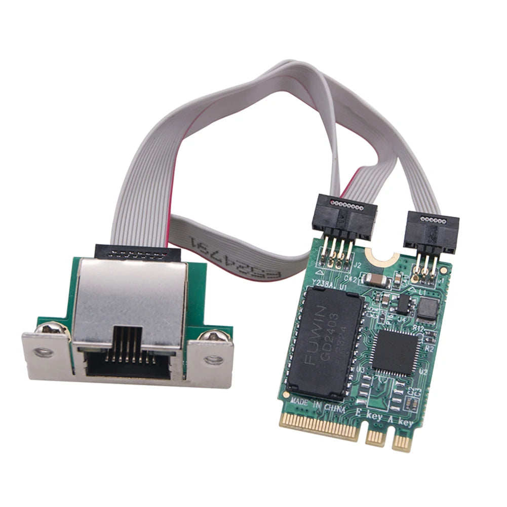M.2 Gigabit Ethernet Network Card 2.5G/1000/100Mbps M2 RJ45 Lan Adapter RTL8125BG Chip Network Adapter Mini PCIE Peaceful Pleasures Health and Wellness M.2 A E NIC 2.5G