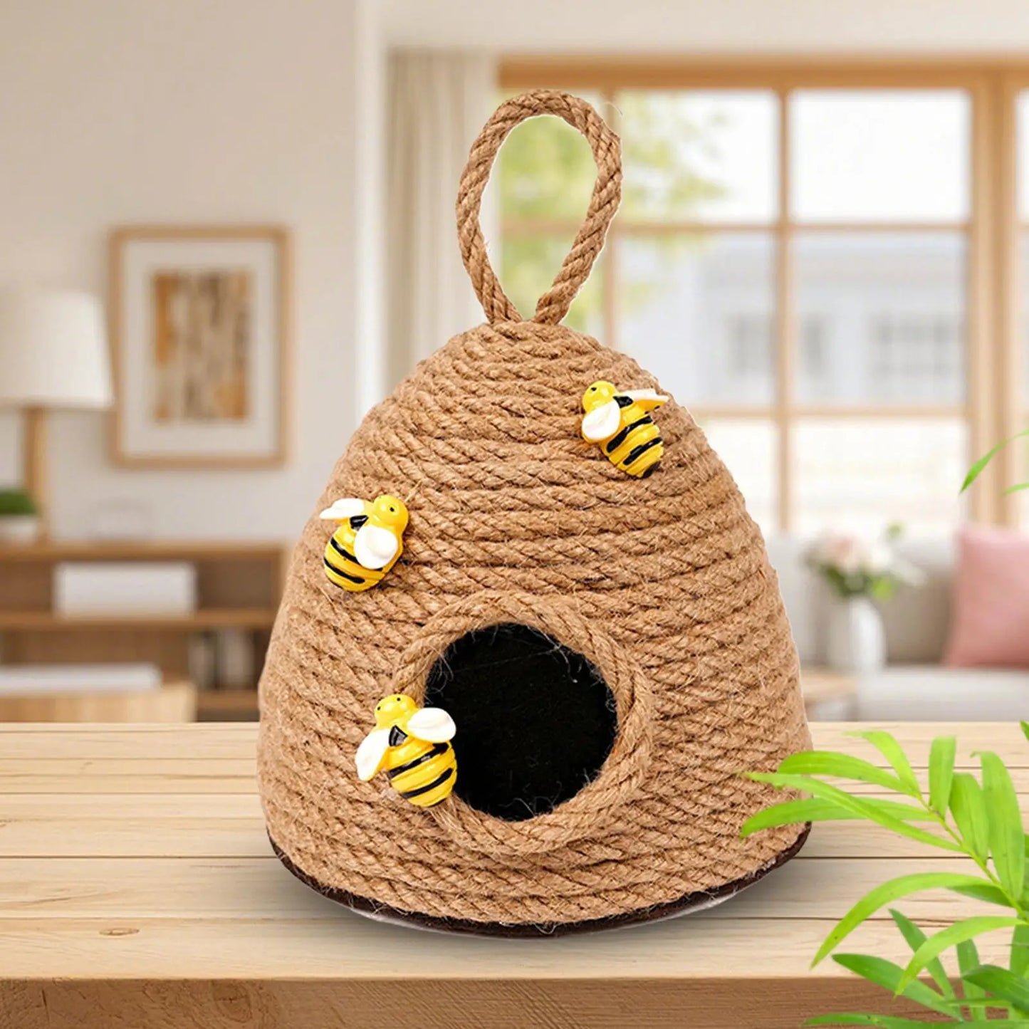 Honey Bee Hive Rope Ornament | Farmhouse Tiered Tray Decor