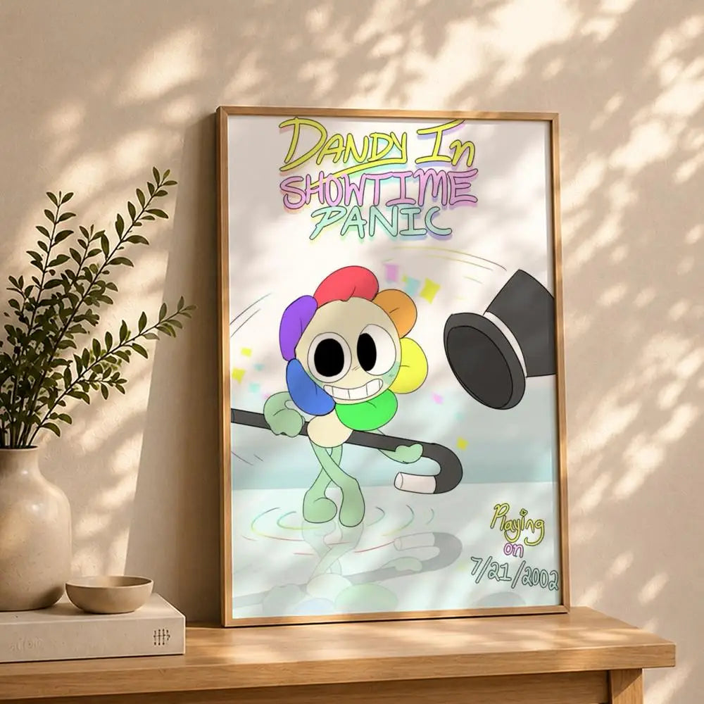Game D-Dandy's WorldS Poster HD Self Adhesive Waterproof Wall Art Ideal for Home Office Dorm Bedroom Great Gift Peaceful Pleasures Health and Wellness White6 40X50cmNoframe