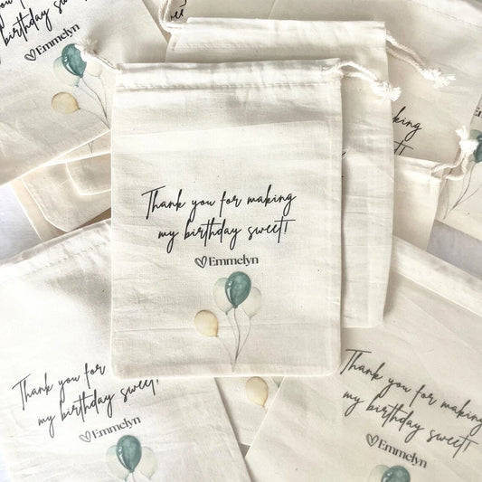 Personalized Watercolor Balloon Favor Bags | Baby Shower & Birthday Party Favor Bags Peaceful Pleasures Health and Wellness