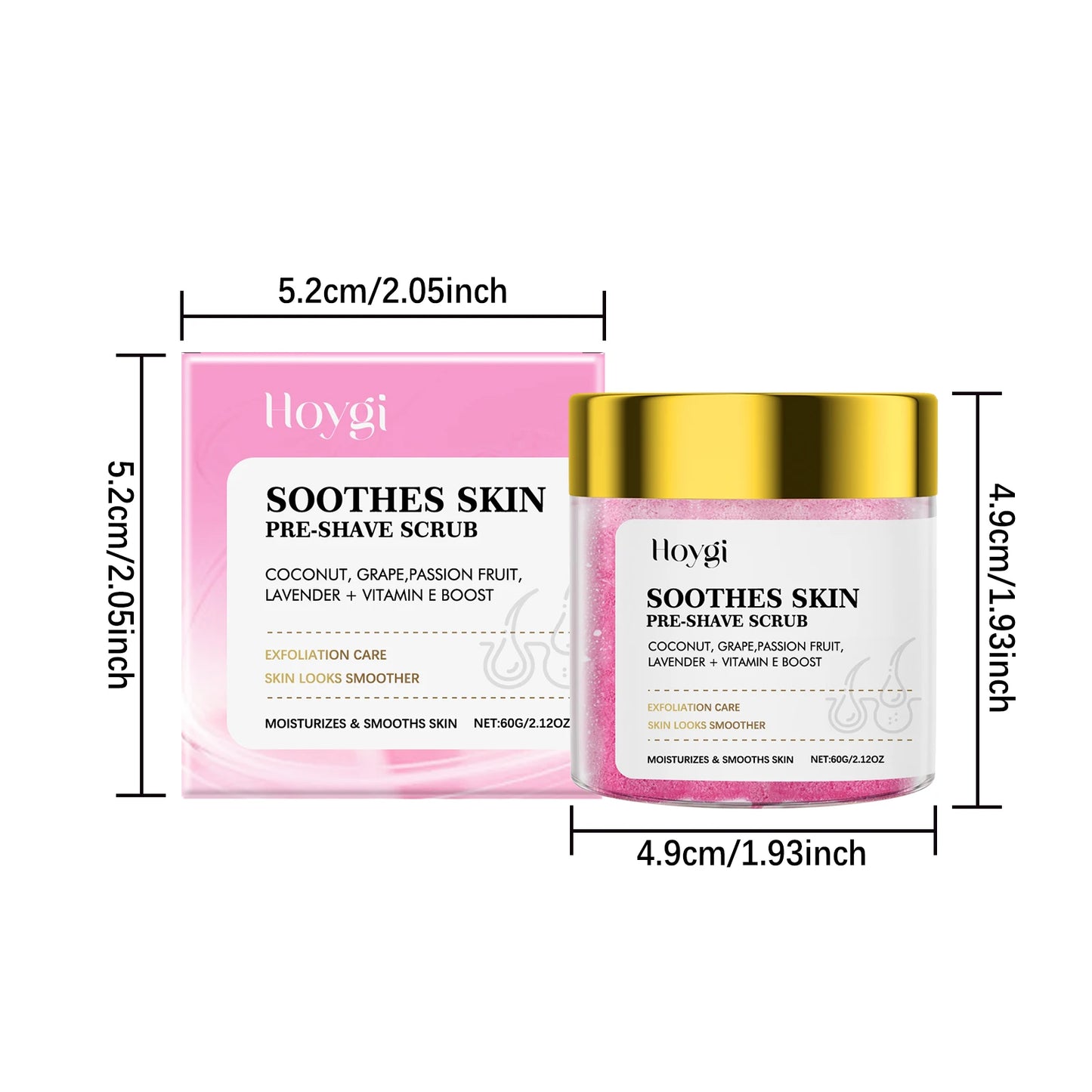 Pre-Shave Exfoliating Scrub – Smooth Skin Face & Body