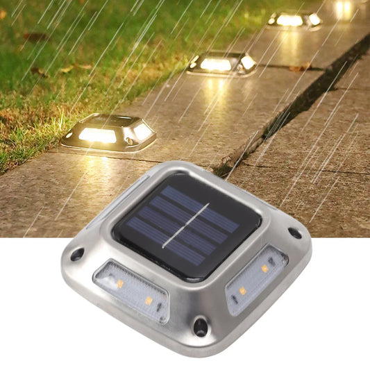 Solar Deck Lights 4PCS – 8 LED Waterproof Path & Driveway Light Solar Ground Lights Peaceful Pleasures Health and Wellness