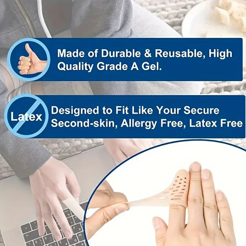 10pcs Finger Protector With Holes Anti Wear Protective Gear Silicone Toe Protection Cover,Breathable, Soft Finger Protector Peaceful Pleasures Health and Wellness