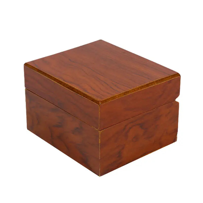 Luxury Wooden Watch Box with Display Pillow Jewelry Bracelet Case for Men Women Collector Storage Glass Top Gift Case Peaceful Pleasures Health and Wellness Brown