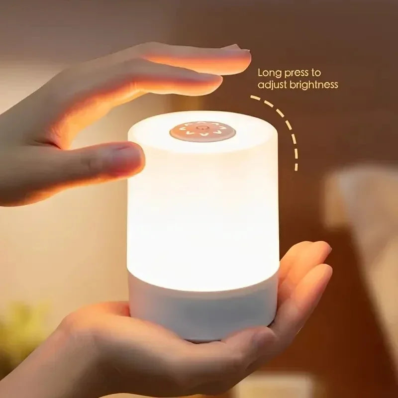 Touch Night Lamp 3 Modes Dimming Bedroom Bedside Lamp USB Charging Night Light Ambient Light Soft Light Table Lamp For Kids Gift Peaceful Pleasures Health and Wellness