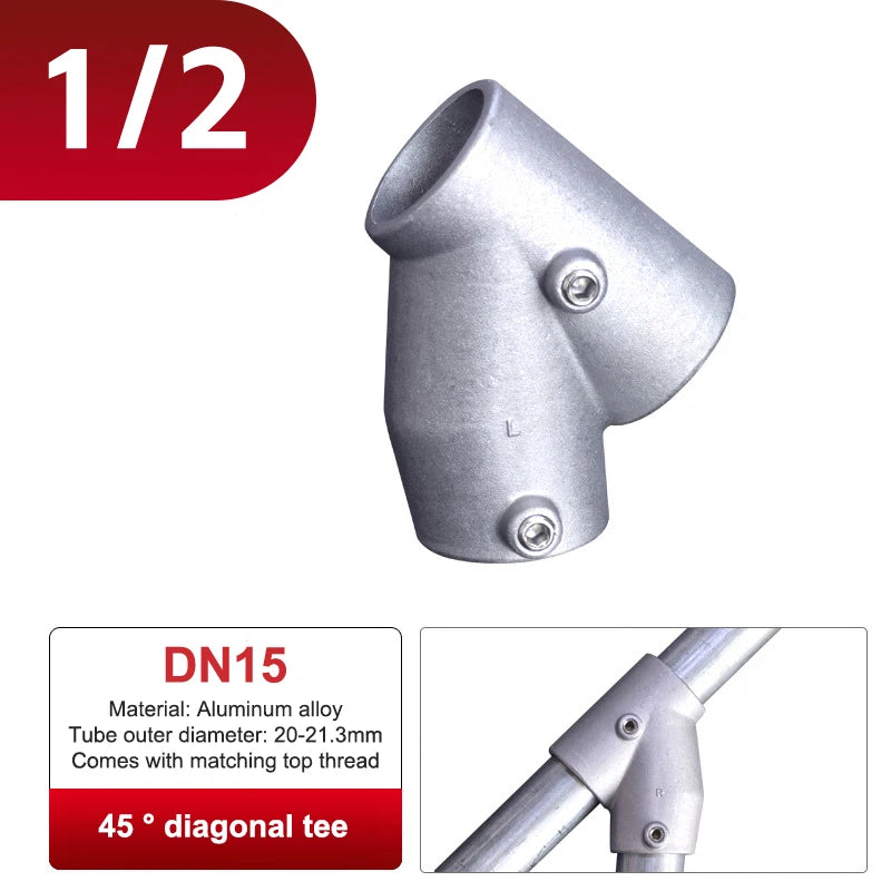 3D Fitting Connection FastenerAluminum Alloy Connector Elbow Tee Base Flat 20/25mm Steel Tube Shelf Parts Peaceful Pleasures Health and Wellness 12