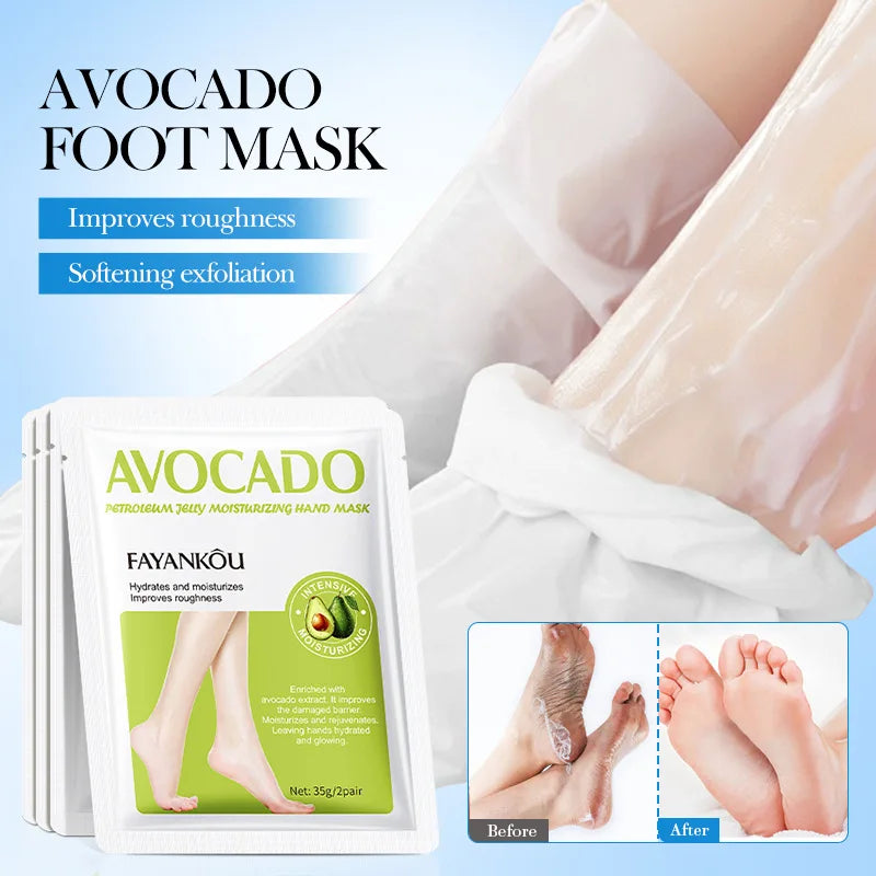 BIOAOUA Avocado Exfoliating Foot Mask 5 Pairs – Dead Skin Remover