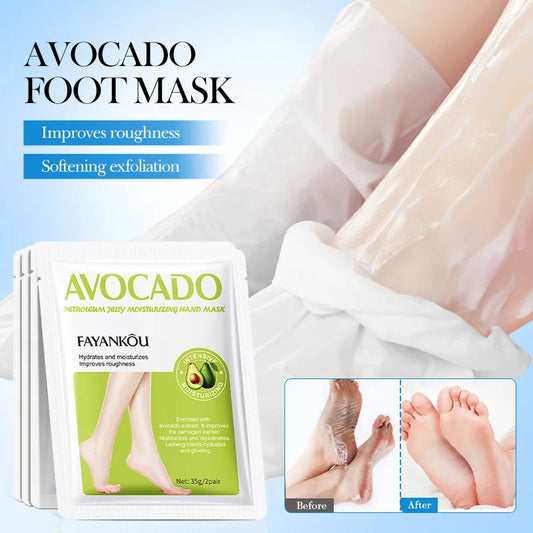 Avocado Exfoliating Foot Mask – Dead Skin Remover & Moisturizer Exfoliating Foot Mask Peaceful Pleasures Health and Wellness