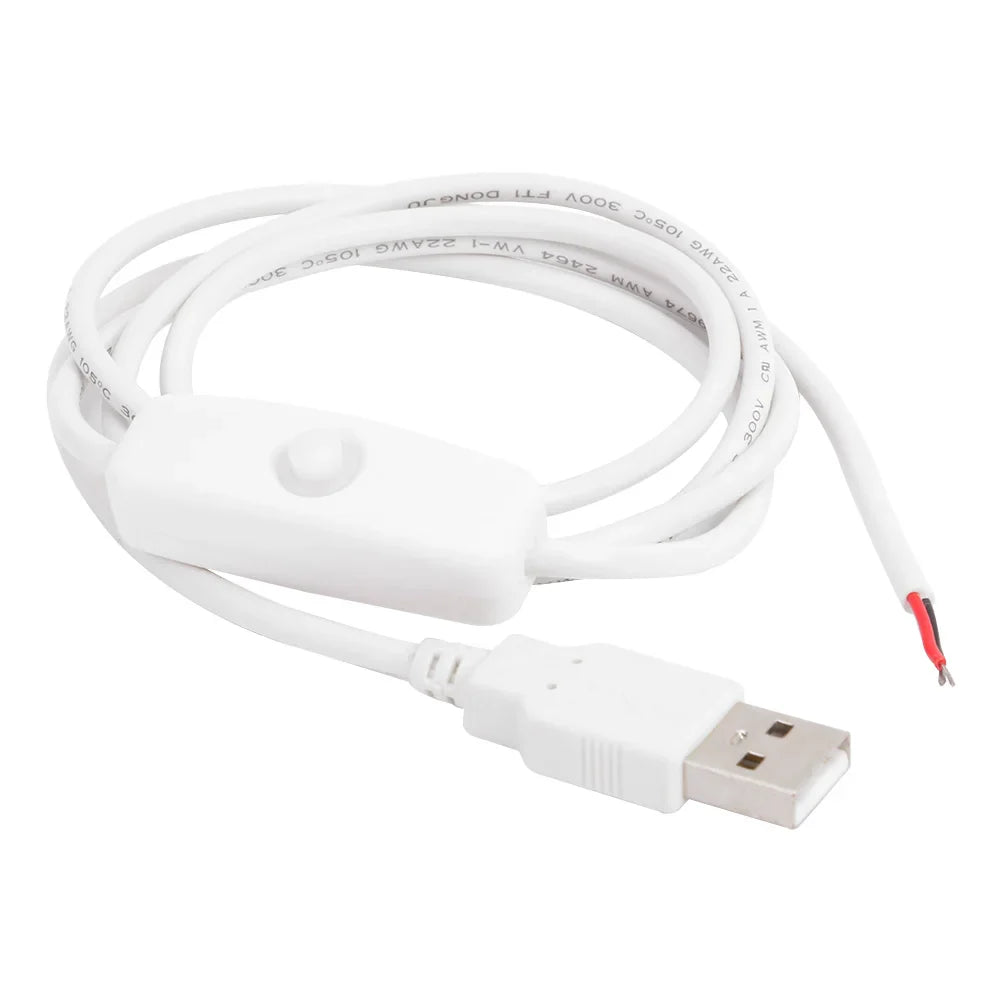 1m USB 5V Power Cable 2-Pin with ON/OFF Switch – DIY Lighting