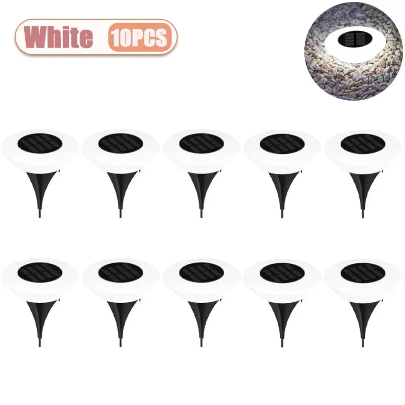Solar LED Garden Ground Lights | Waterproof Outdoor Lawn Decor