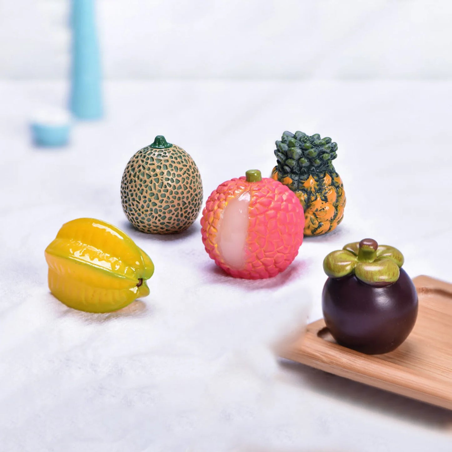 Miniature Fruit Figurines Resin Micro Landscape Desk Ornaments