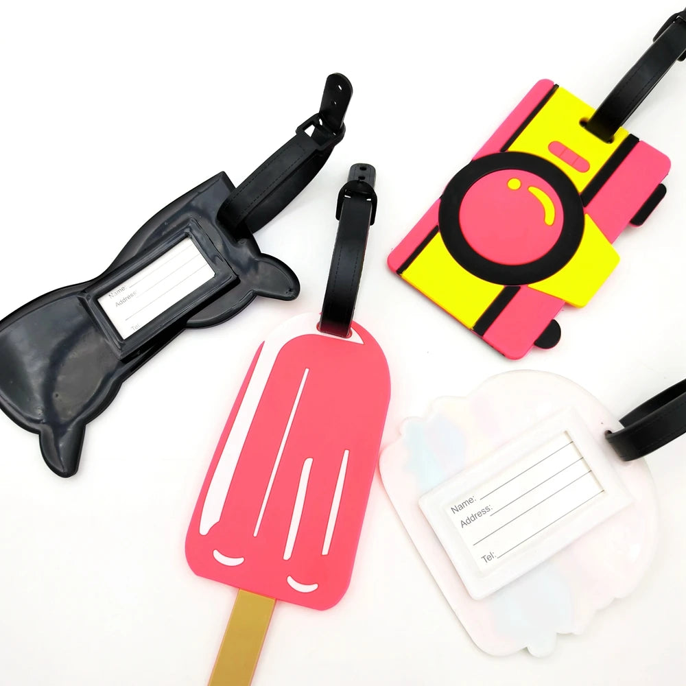 Ice Cream Luggage Tags – Cute Silicone Travel ID Labels