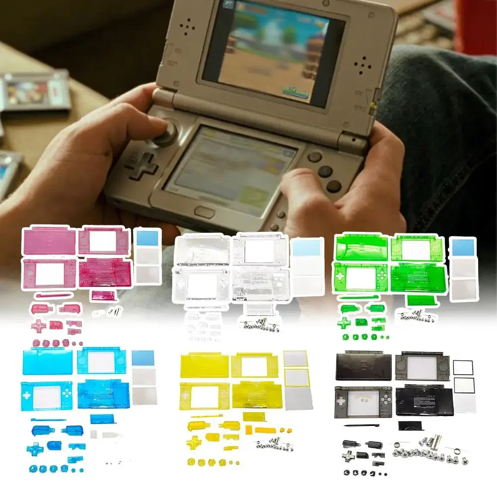 Case DIY Kit for Nintendo DS Lite Transparent Replacement Full Housing Shell, DIY Repair Shell Replacement Kit for NDSL, 1Set Peaceful Pleasures Health and Wellness