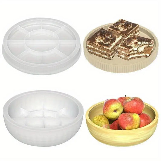 Big Circular Tray Gypsum Mold Diy Epoxy Resin Silicone Cement Planter Peaceful Pleasures Health and Wellness