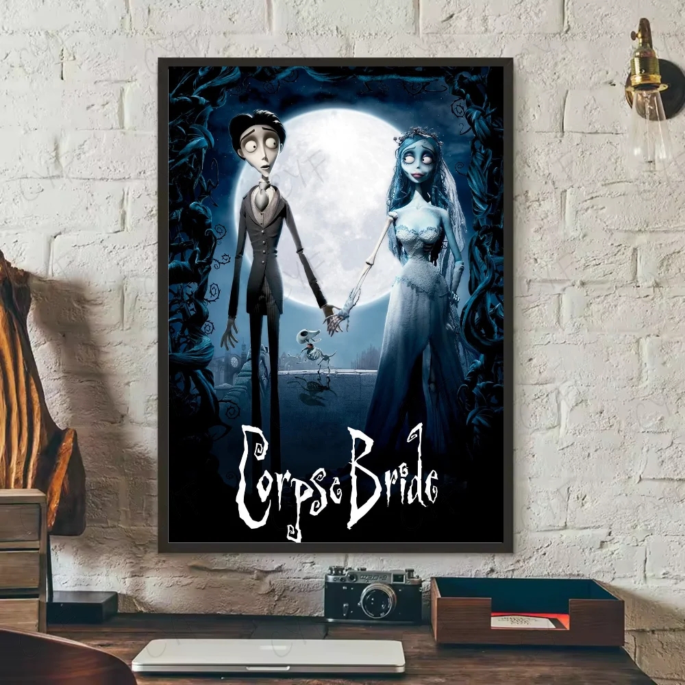Corpse Bride Cartoon Poster – HD Waterproof PVC Wall Art Decor Wall Art Poster Peaceful Pleasures Health and Wellness z15 40X50cmNoframe