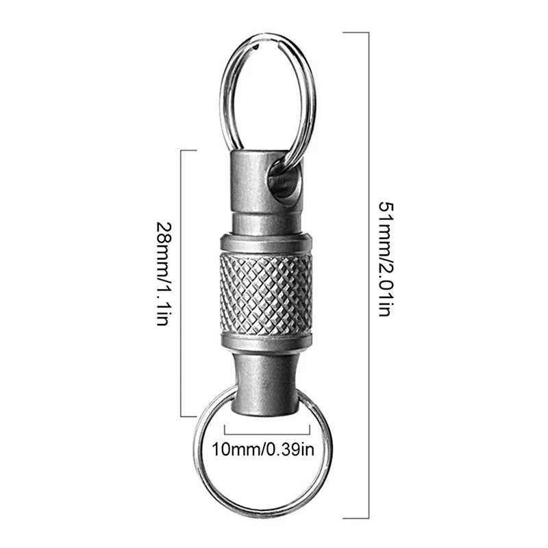 360° Quick-Release Aluminum Keychain Clip | Bag Organizer