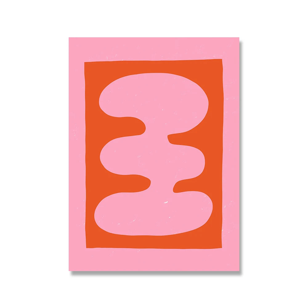 Matisse-Inspired Abstract Girl Canvas Wall Art Print | Unframed