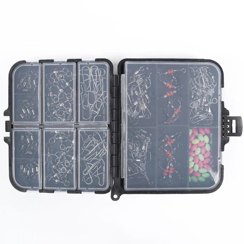 140-Piece Fishing Kit – Swivel Snaps, Clips & Connectors