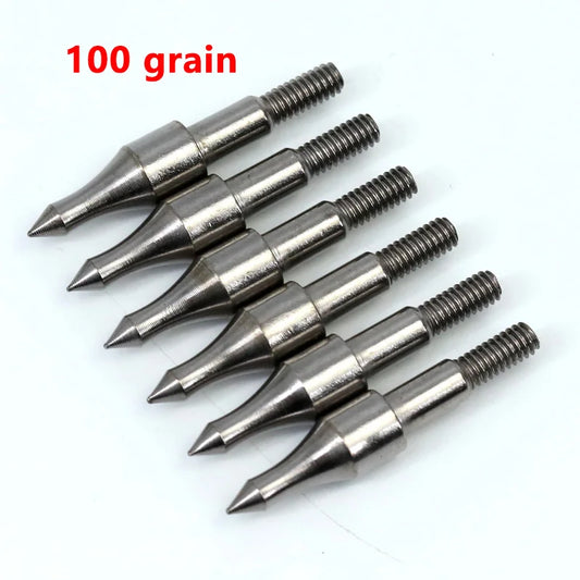 100 Grain Target Arrow Head Tips Archery Point Recurve Compound Bow Peaceful Pleasures Health and Wellness