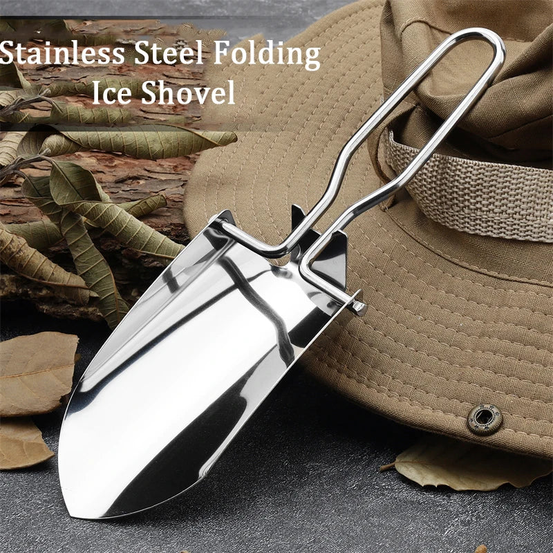 Stainless Steel Folding Ice Scoop – Multifunctional Bar & Kitchen Tool Peaceful Pleasures Health and Wellness