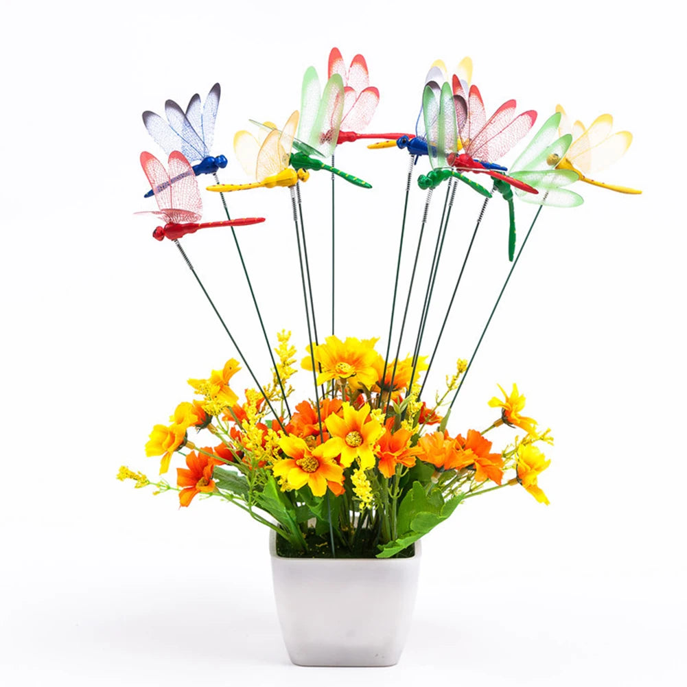 Simulation Dragonfly Stakes Waterproof Garden Decoration Patio Home