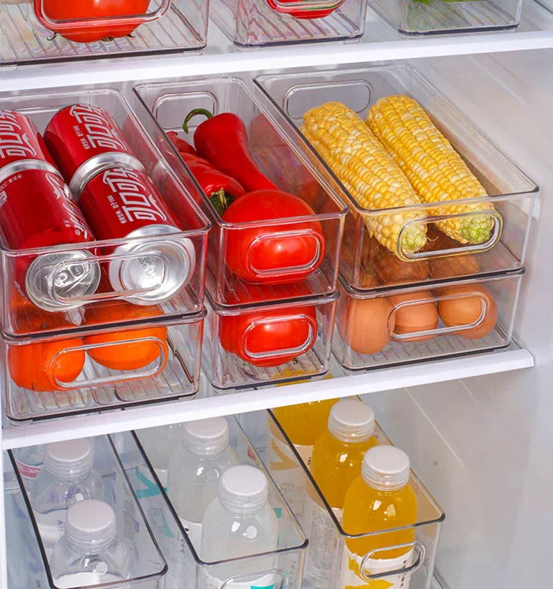 Transparent Refrigerator Storage Box Vegetable Fruit Organizer Fridge Clear Container for Kitchen Food Drinks Storage 2030 Peaceful Pleasures Health and Wellness