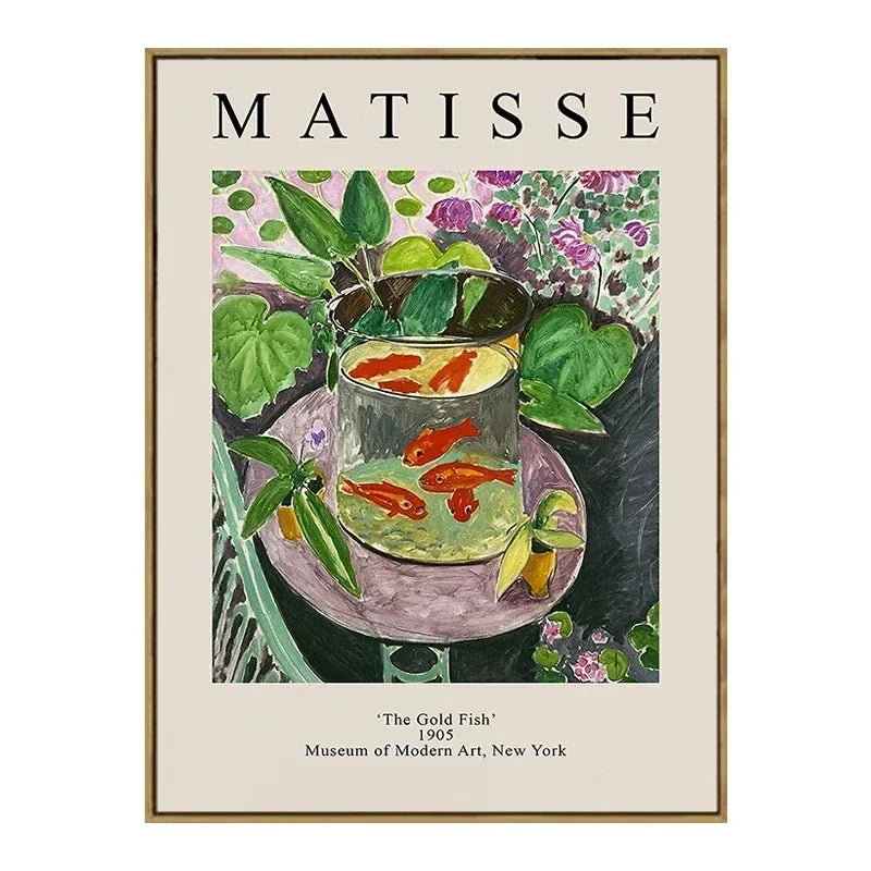 Vintage Famous Van Gogh Monet Matisse Picasso Poster Print Canvas Painting Wall Art Pictures for Home Room Decor Peaceful Pleasures Health and Wellness 18 20x30cm Unframed