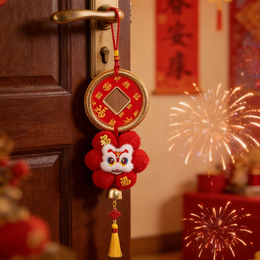 New Year of The Horse Plush Ornament Festive Red Hanging Decoration Horse Pendant Spring Festival Home Atmosphere New Decoration Peaceful Pleasures Health and Wellness