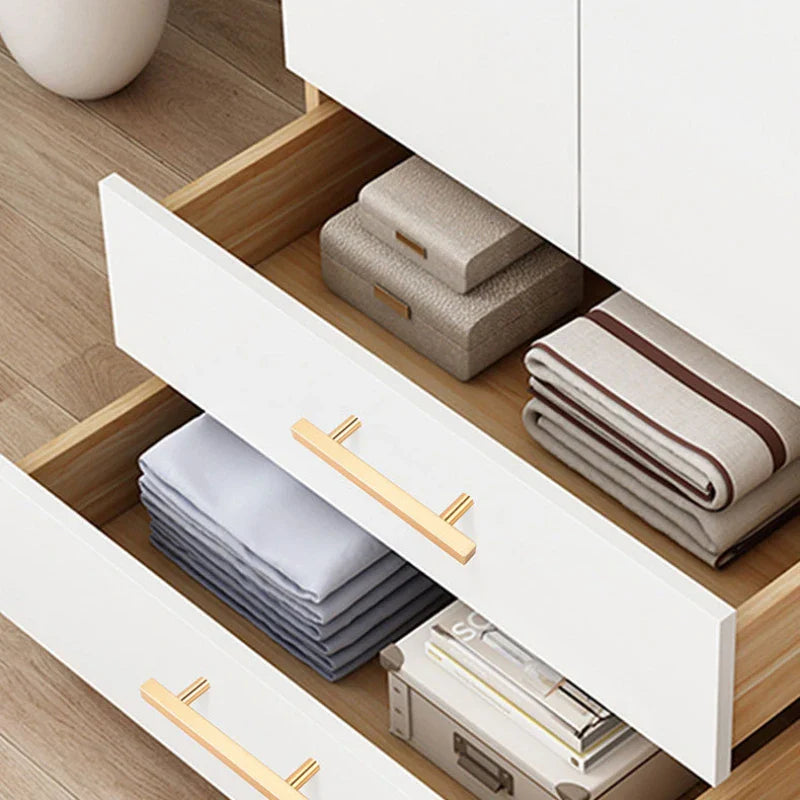 Brass Cabinet Pulls & Knobs – Modern Square Drawer Handles