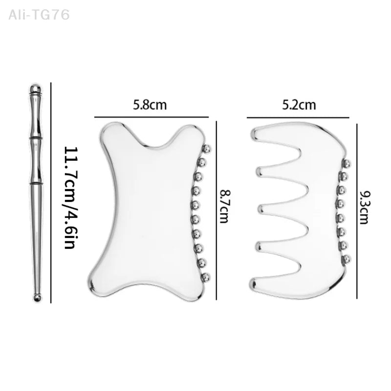 Stainless Steel Gua Sha Facial Massage Tool | Lifting Board