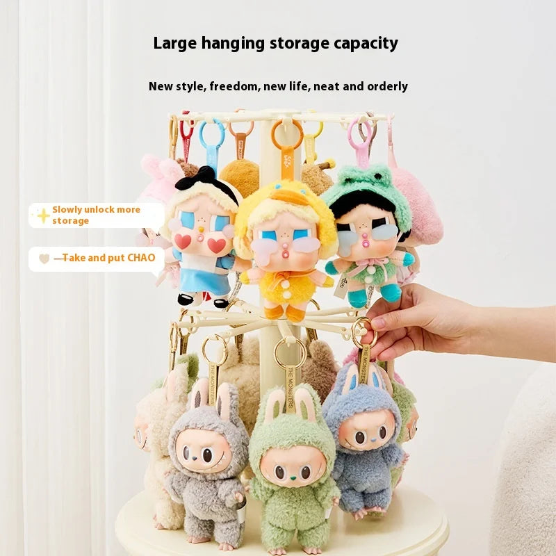 360° Rotating Transparent Display Case - Perfect for Large Plush Dolls & Blind Box Collectibles (Hanging/Wall-Mounted) Peaceful Pleasures Health and Wellness