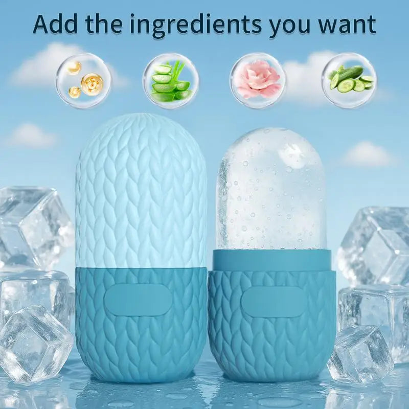 Silicone Cube Tray Shape Face Facial Ice Roller Massage Face Massage Roller Facial Reusable Ice Face Roller Skincare Tool Peaceful Pleasures Health and Wellness