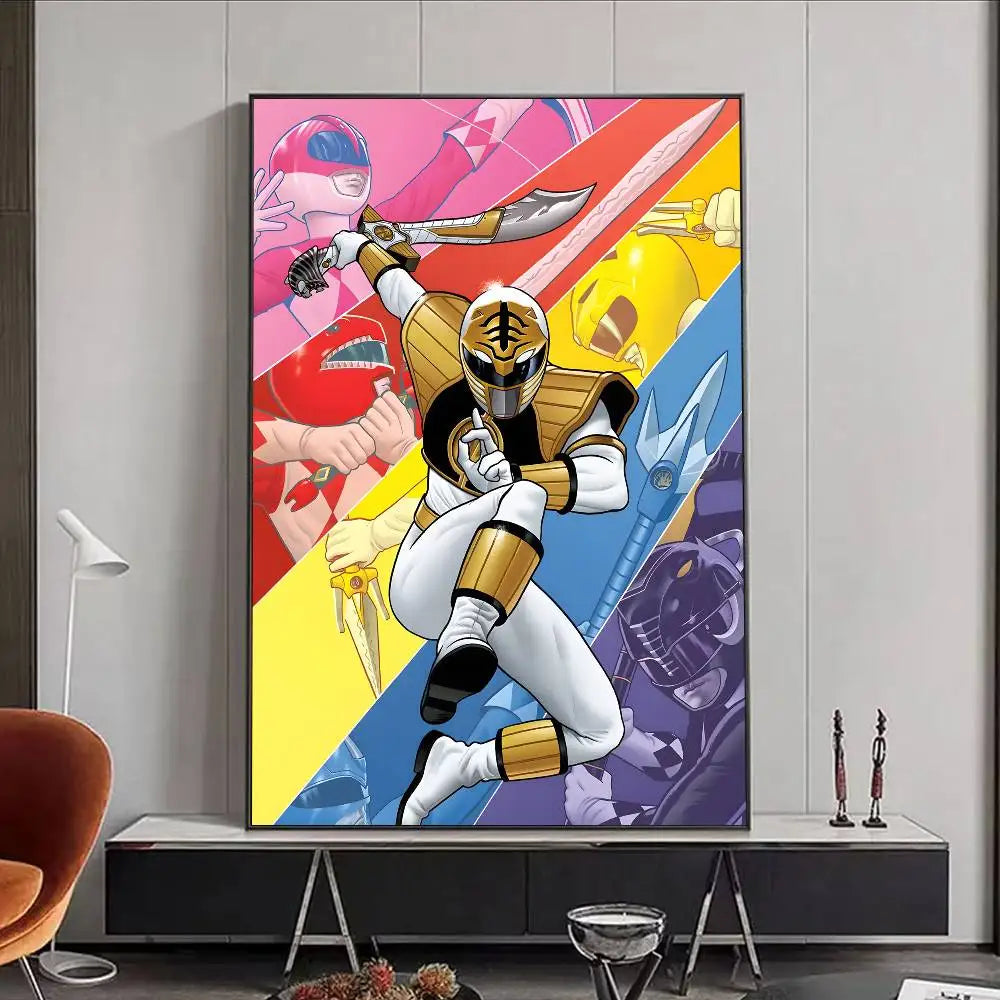TV M-Mighty Morphin Power Rangers Poster HD art poster for home living room bar office decoration sticky, waterproof Peaceful Pleasures Health and Wellness z9 50X70cmNoframe