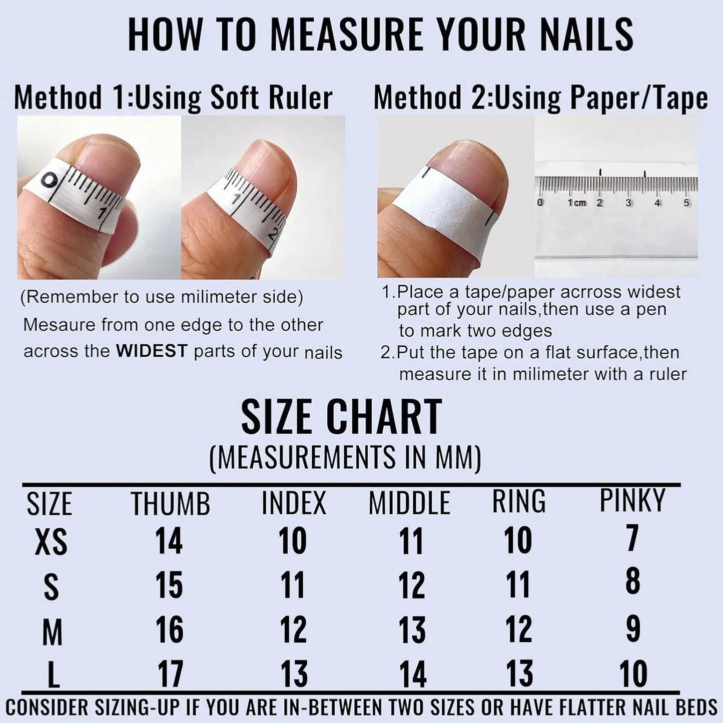 French Duckbill Press On Nails | Crystal Glitter Rhinestone Set