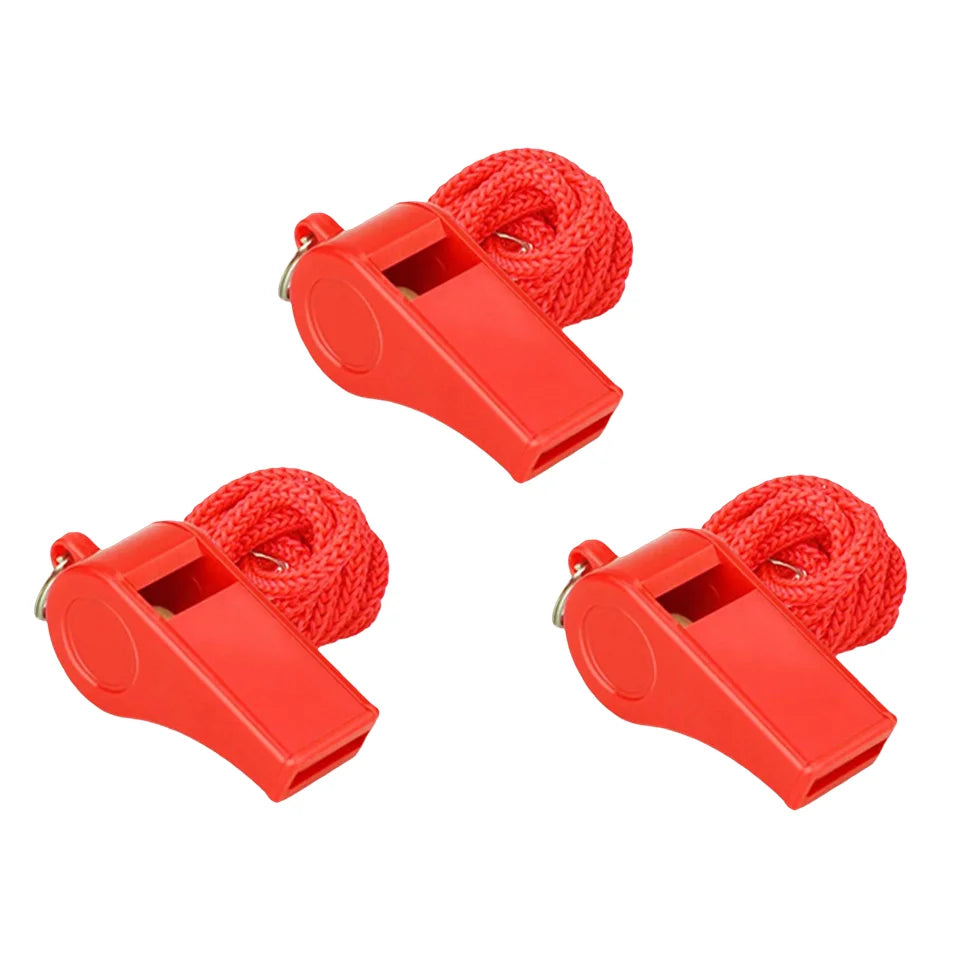 Loud Referee Whistle with Lanyard – Sports & Hiking (1/3/5 Pack)