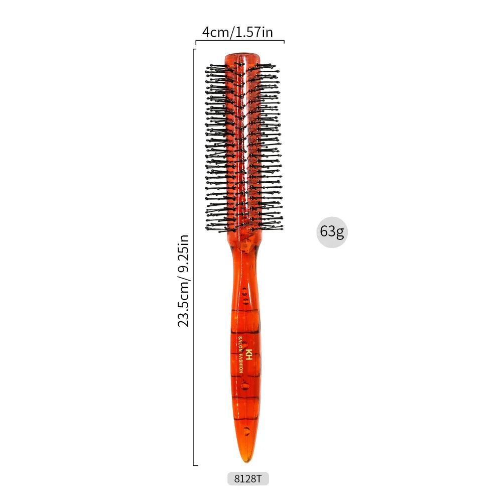 Anti-Static Round Hairbrush – Soft Bristle Salon Styling Comb