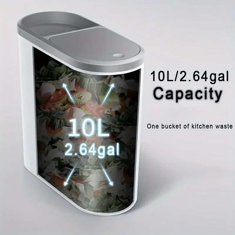 10L Silent Slim Bathroom Trash Can | Space-Saving Gap Bin