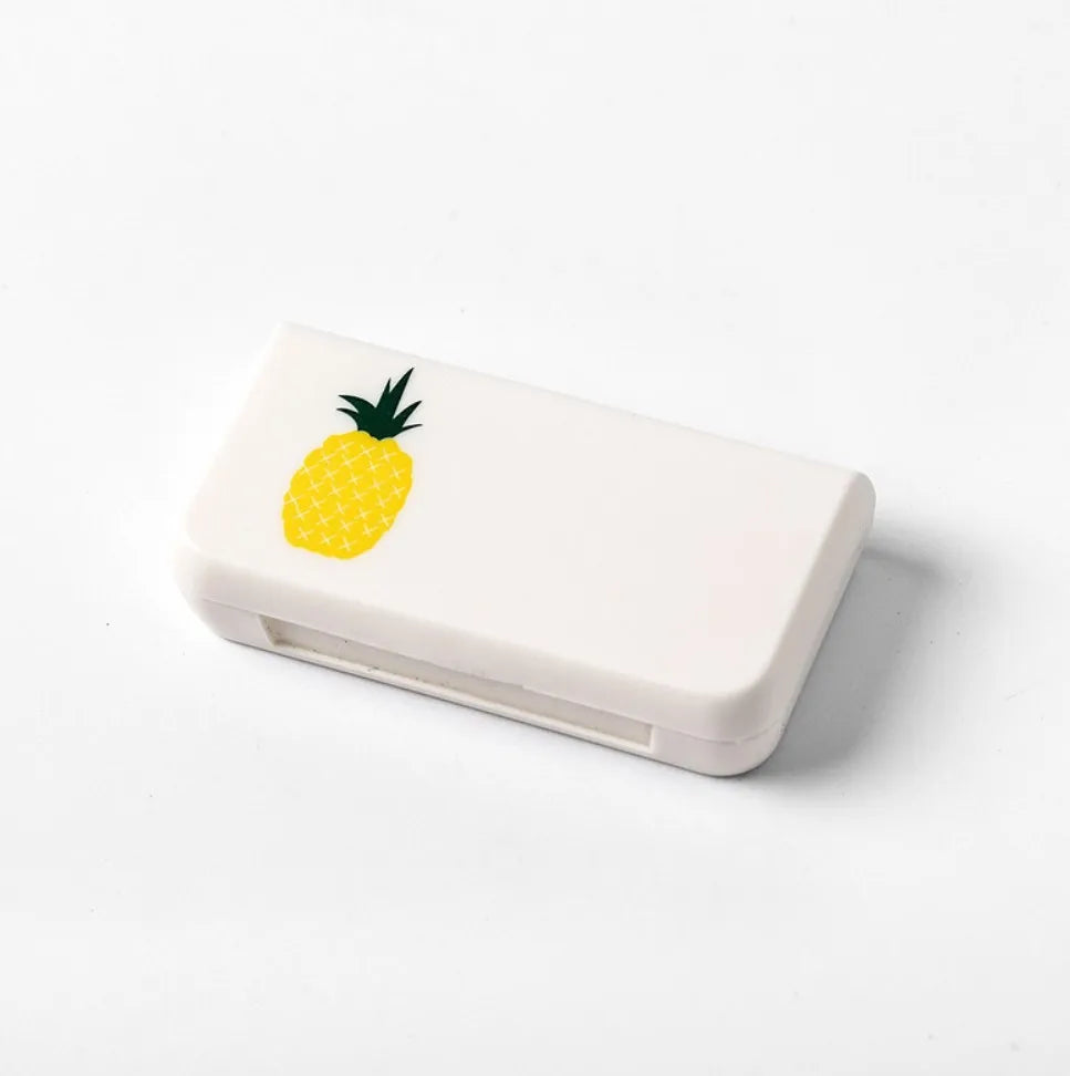 3-Grid Mini Pill Box Organizer | Cute Cactus Portable Case