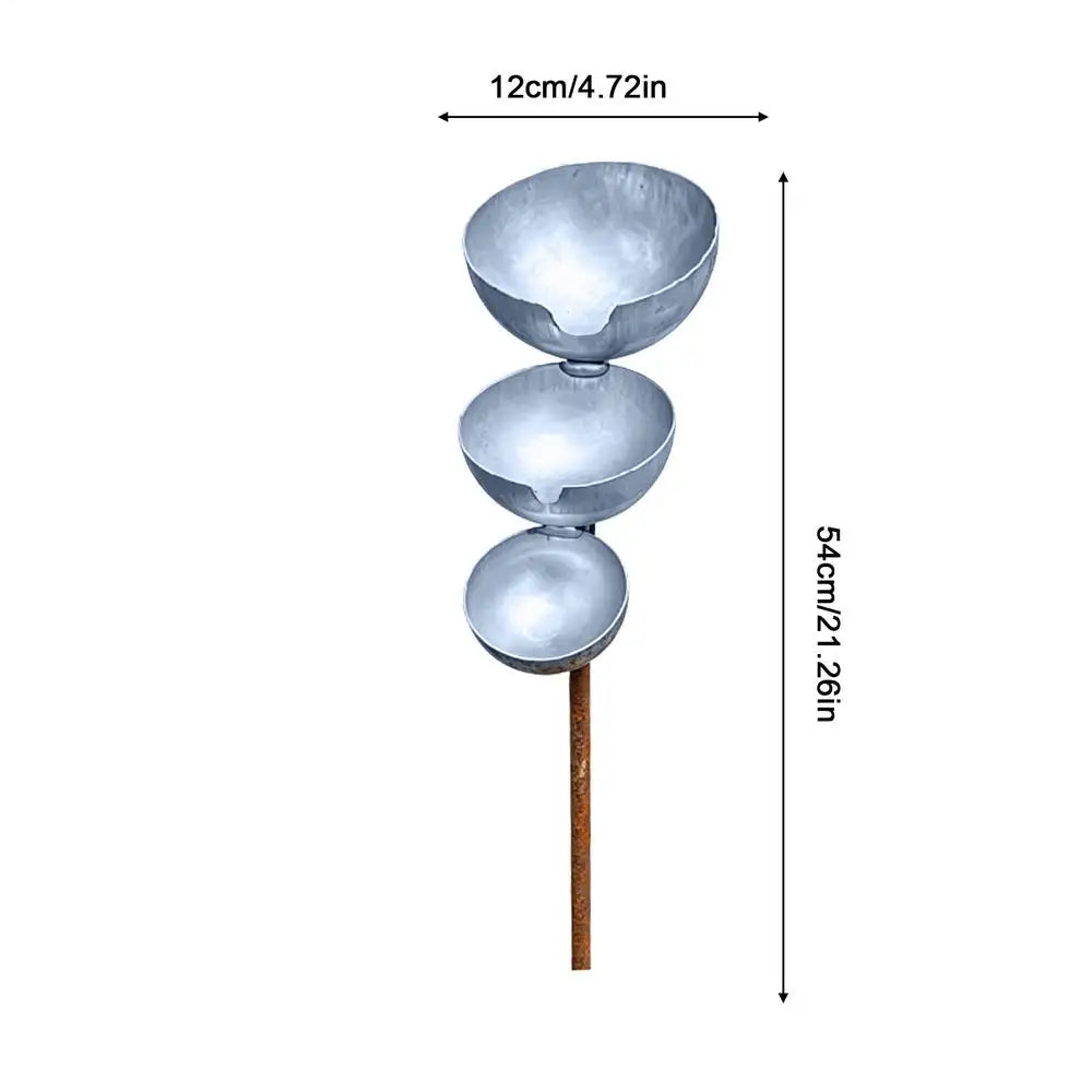 3-Tier Metal Bird Bath Garden Stake | Cascading Bee Waterer